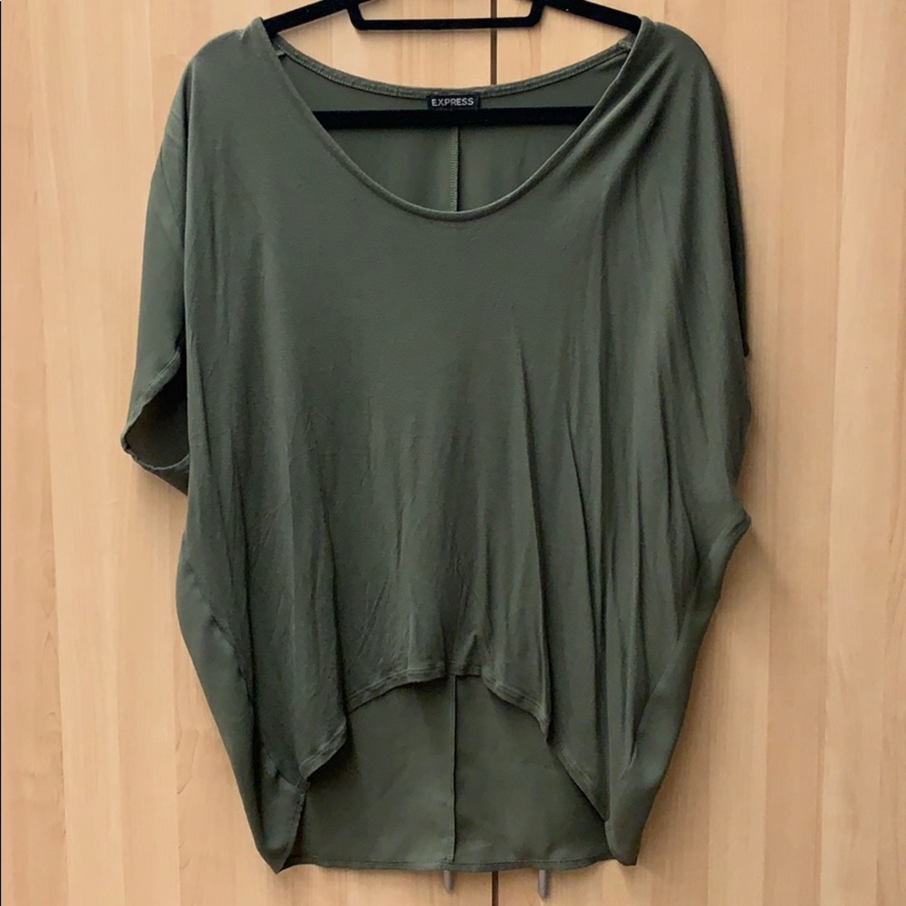 Green high-low Top